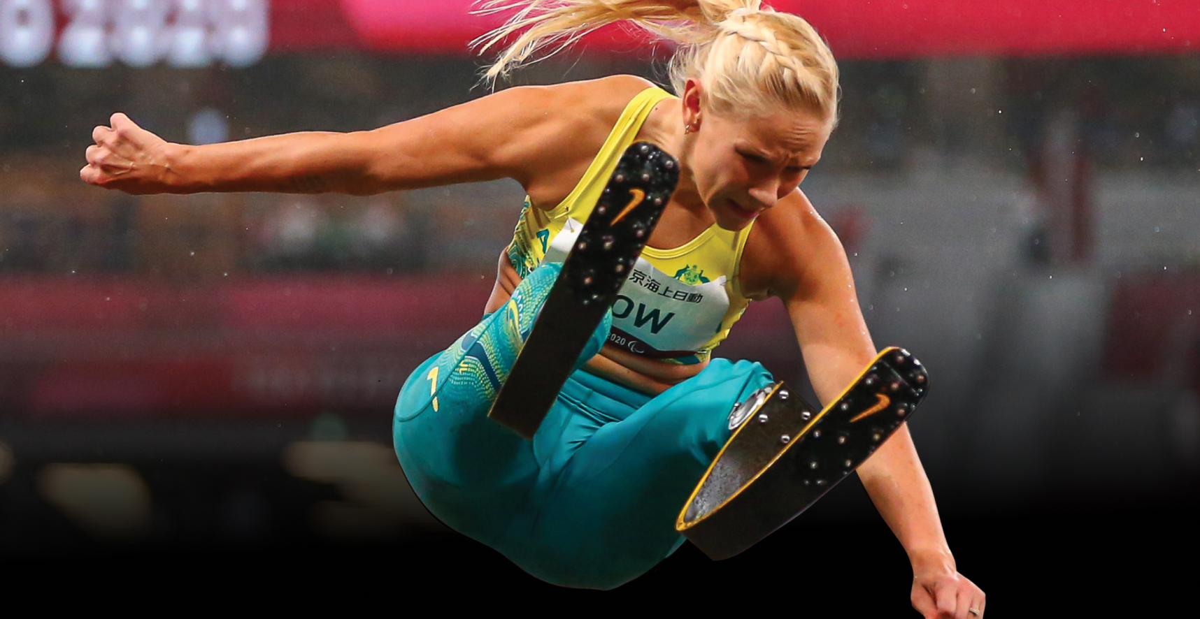 Vanessa Low OAM, athlete competing in T42 sprint and long jump events